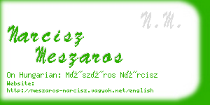 narcisz meszaros business card